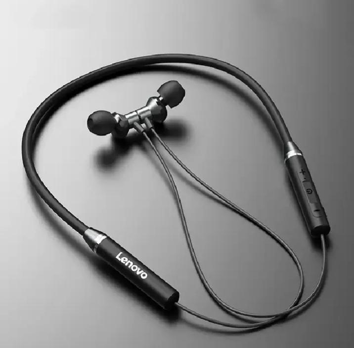 Black Lenovo Super bass wireless neckband