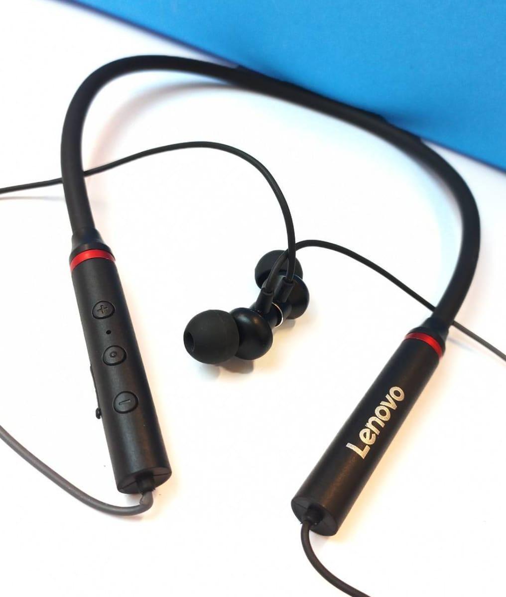 Black Lenovo Super bass wireless neckband