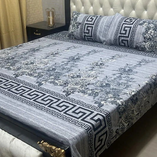 3 Pcs Crystal Cotton Bedsheet